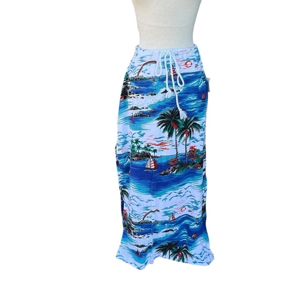 Vintage Deadstock Charlotte Russe Tropical Island Resort Maxi Skirt USA Med READ